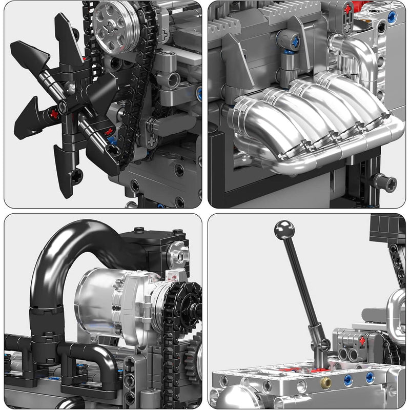 Motorised Rotary Engine 1129Pcs
