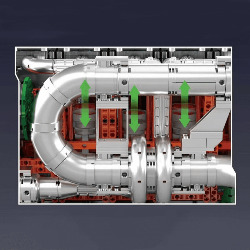 Ultimate Inline-6 Truck Engine Model Kit 3235pcs